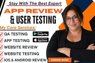 do mobile app QA testing, bug reporting, ios android app review website testing