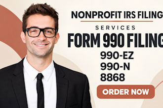 prepare and file nonprofit form 990, 990 ez, 990 n and 8868 extension