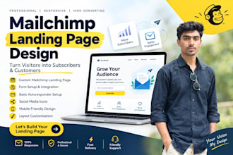 design a professional landing page in mailchimp