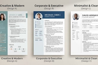design an professional resume and cv for your jobs
