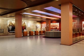 architect 3d art gallery,interior museum virtual tour,cgi cultural center render