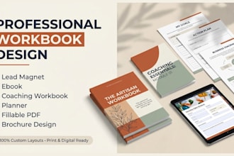 design ebook, lead magnet, planner, brochure, fillable PDF and coaching workbook