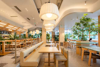 3d rendering architecture cad interior design sketchup restaurant, office decor