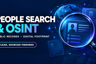 conduct lawful US people search, osint research, and background checks