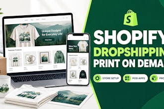 build a shopify dropshipping print on demand store website