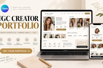 design ugc creator portfolio website and landing page for brand deals
