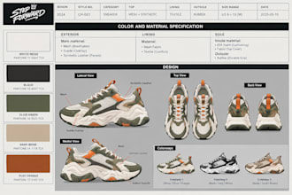 create sneaker tech pack for streetwear lifestyle  custom footwear manufacturing