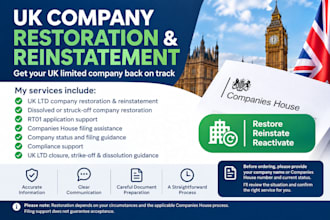 restore uk ltd company, reinstate uk company, file rt01 with companies house