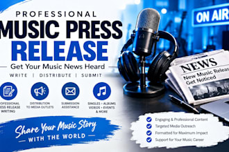 write music press release distubute press release submit music press release