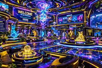 create immersive vrchat world 3d environment metaverse vrc world for gaming