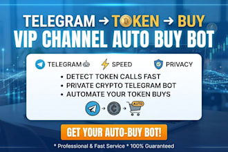 build a private telegram bot that scrapes your VIP channels and buys tokens fast