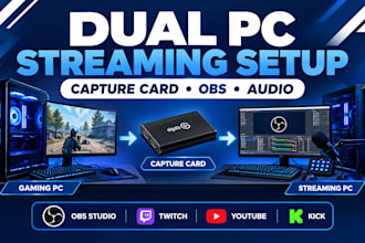 set up dual PC streaming with capture card and obs studio