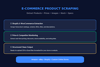 scrape ecommerce product data, prices, and catalogs to excel