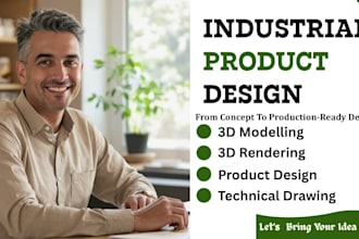 create 3d cad product design and modeling for manufacturing