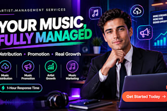 be your music manager for artist releases, music promotion and distribution