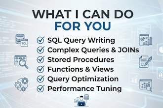 write fix and optimize sql queries