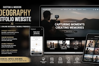 redesign videography portfolio pixieset photography website with online booking