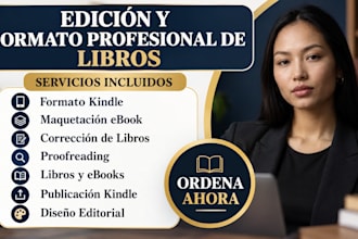 corregiré, editaré y daré formato profesional a tu libro o ebook