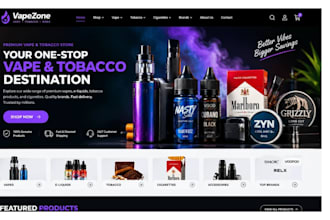 build vape ecommerce store tobacco website cigarette shop vape shopify store