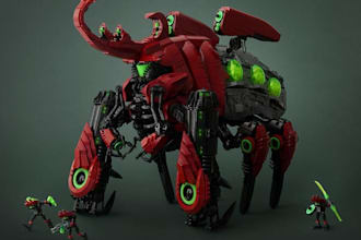 design custom 3d lego moc, pet, animal, technic car, house in bricklink studio