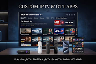 engineer custom iptv and ott apps across roku, google TV, fire TV and smart TV