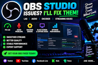 fix obs studio lags, audio, encoder and streaming isuues