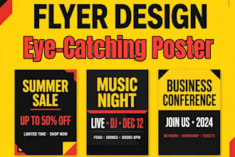design modern eye catching flyer,  poster and sale poster