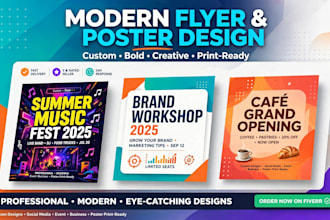 design eye catching flyer,  poster and sale poster for your business