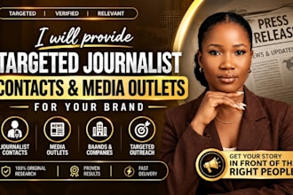 provide targeted journalist contacts and media outlets for your brand