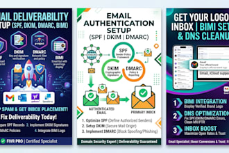fix email deliverability setup spf dkim dmarc bimi google workspace office 365