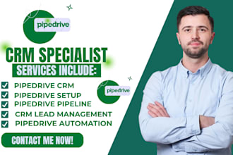 setup pipedrive CRM sales pipeline stages custom fields lead management