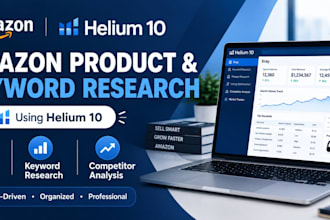 do amazon product and keyword research using helium 10