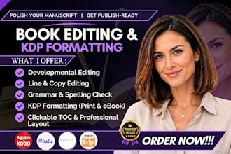 do developmental editing and formatting for novels fiction and manuscript editor