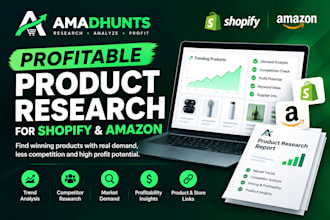 do shopify and amazon product research to find profitable products