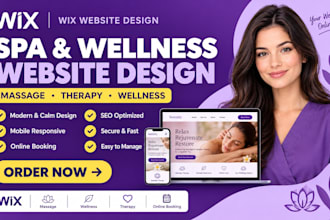 design wix spa website wellness therapy website massage service website