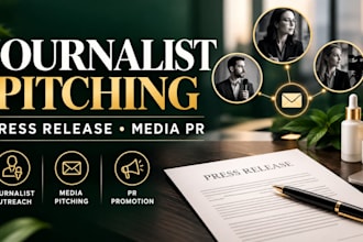 provide journalist pitching, press release outreach and media PR promotion