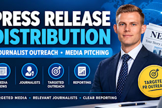 press release distribution journalist outreach media pitching media coverage