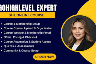 gohighlevel online course membership website gohighlevel course creator VA