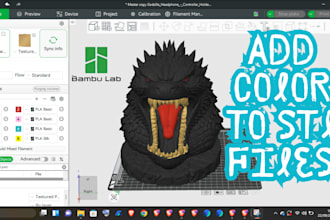 add colors to 3d models convert stl to 3mf for bambu lab multicolor 3d printing