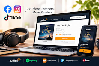 audiobook promotion, amazon acx audible audiobook, facebook and tiktok ads