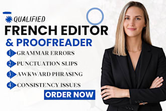 professionally proofread, edit, enhance your french text, french content editor