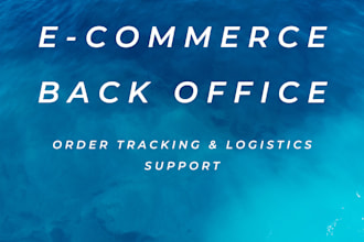 provide ecommerce back office support and order tracking