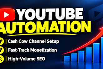do yt automation, cash cow channel setup and youtube monetization