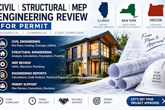 illinois new york and oregon civil structural engineering mep review for permit