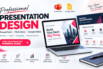 design business powerpoint slides, company presentation, startup pitch deck, ppt