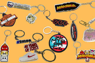 design custom 3d keychain logo, coaster text and embossed model for 3d printing