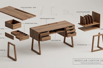 do detailed woodworking plan, diy furniture cutlist, shop drawing for your home