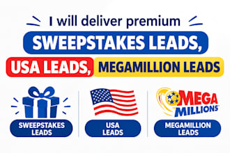 offer fresh first sweeps leads, usa leads, mega millions leads