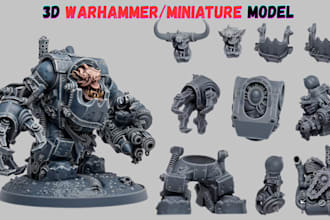 sculpt 3d dnd miniatures warhammer 40k tabletop titan figurines stl for 3d print
