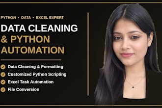 do python scripting, data cleaning and formatting